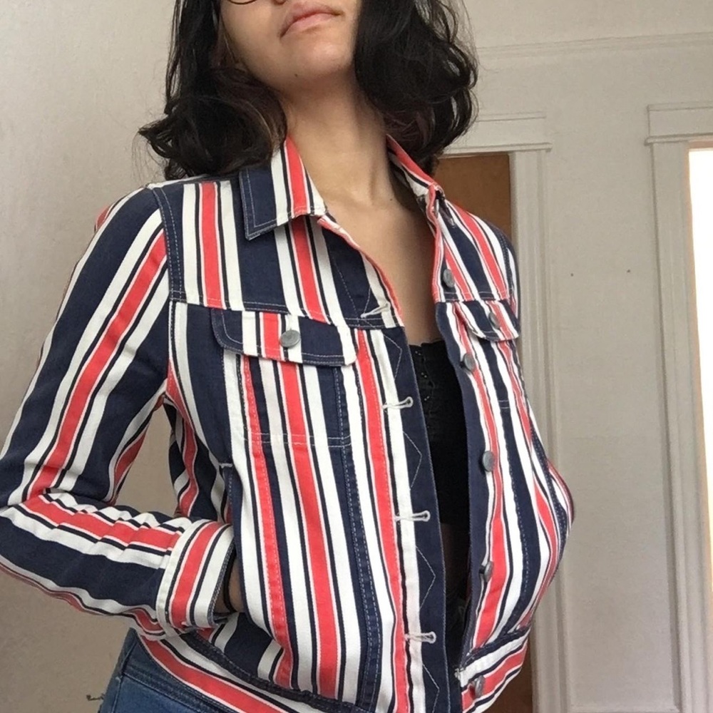 Urban Outfitters x BDG Striped Jean Jacket
